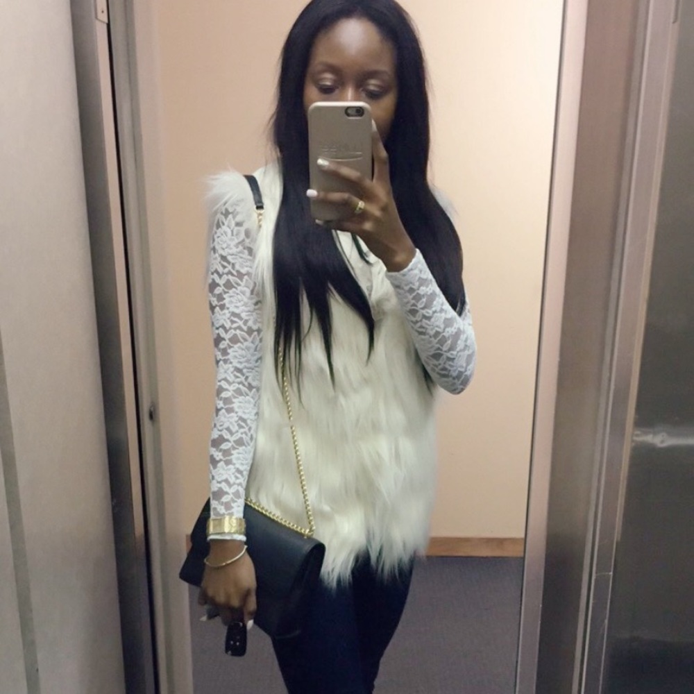 Fairly used blazers and fur vest. Mint condition